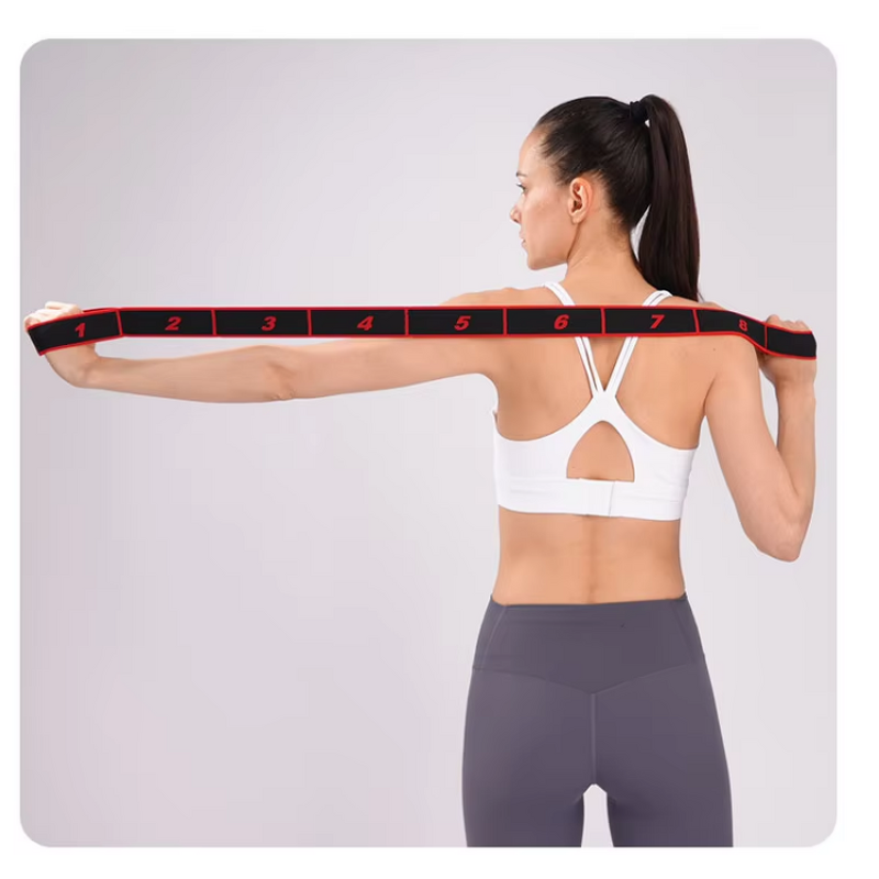 Custom Digital Multi-segment Flexibility Elastic Training Bands Gym Workout Dance Pull Belt Yoga Stretch Strap