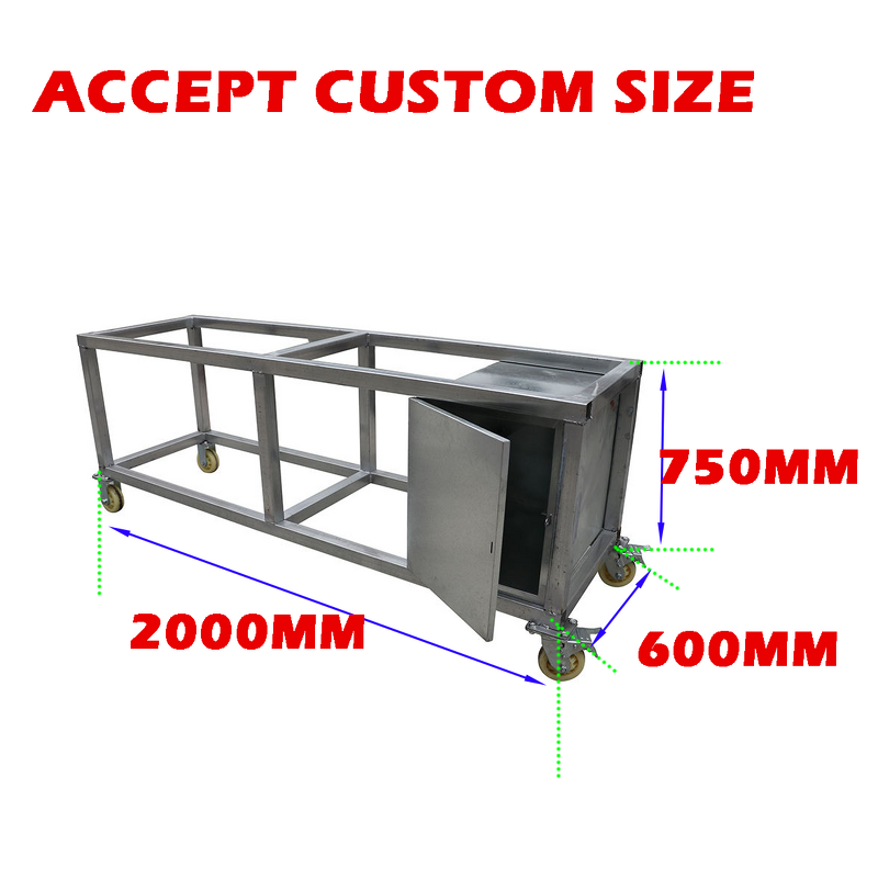 Industrial Work Table Factory - Steel with Wheels