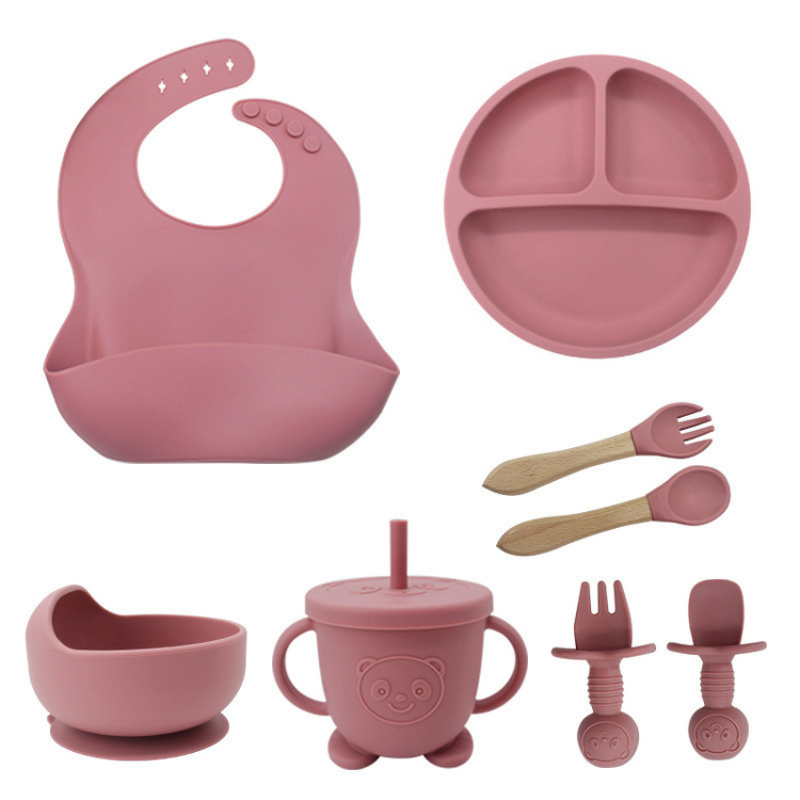 Baby Feeding Set Manufacturer - Wholesale Round Suction Plate Cup Bib Set