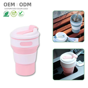 Collapsible Coffee Cup Manufacturer - Custom Logo Reusable Silicone Travel Cup