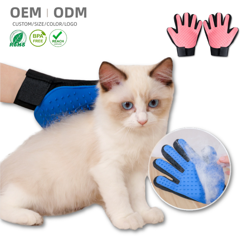 Silicone Pet Grooming Gloves Manufacturer - Custom Massage and Hair Removal Gloves