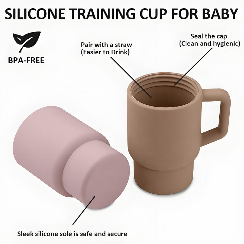 Silicone Sippy Cup Manufacturer - Custom BPA Free Heat Resistant Training Bottle