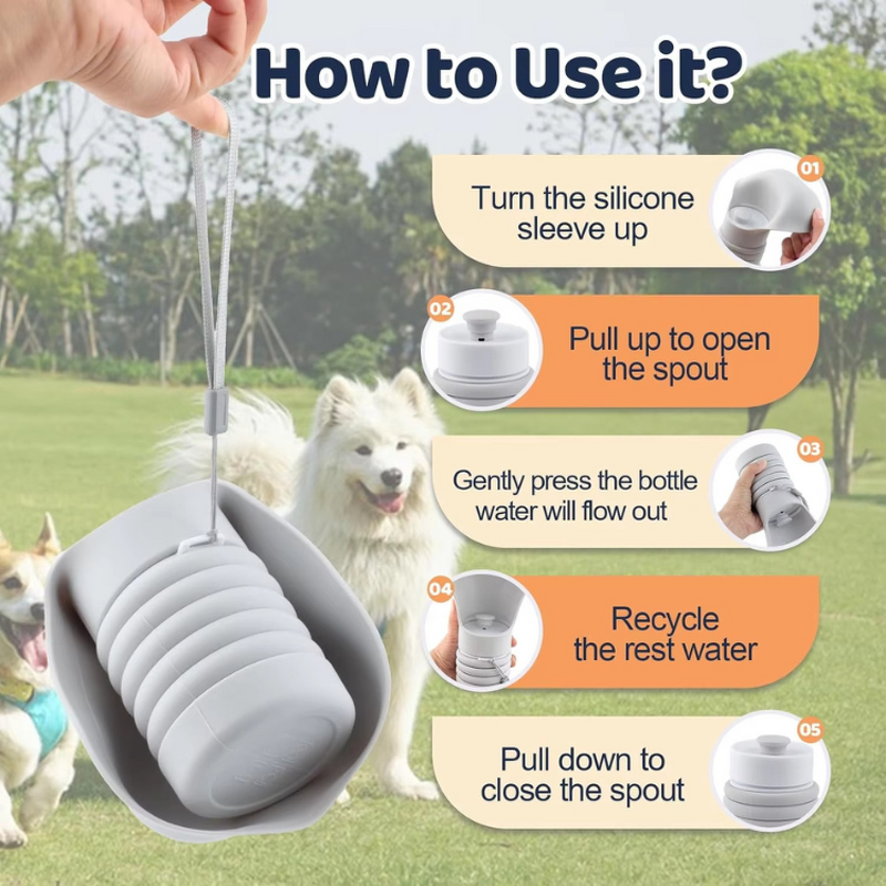 Portable Dog Water Bottle Manufacturer - Custom Foldable Travel Water Dispenser