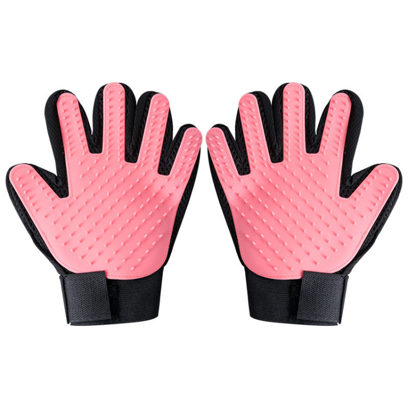 Silicone Pet Hair Removal Gloves Manufacturer - Custom Five-Finger Grooming Bathing