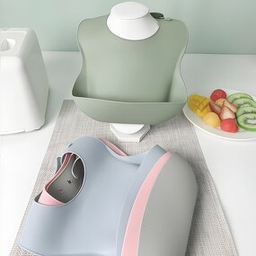 Baby Silicone Bib Manufacturer - Waterproof Feeding Set with Food Catcher