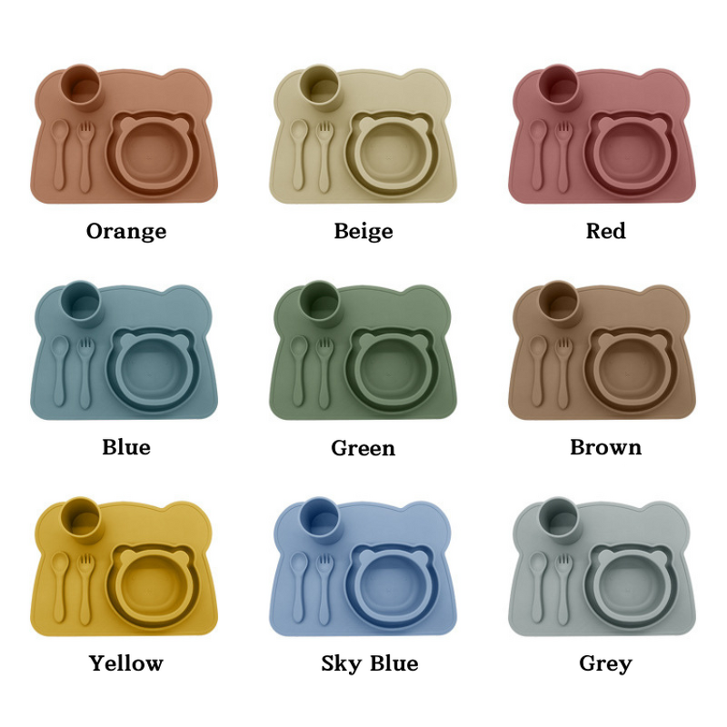 Baby Feeding Set Manufacturer - Wholesale Silicone Divider Spoon Suction Bowl