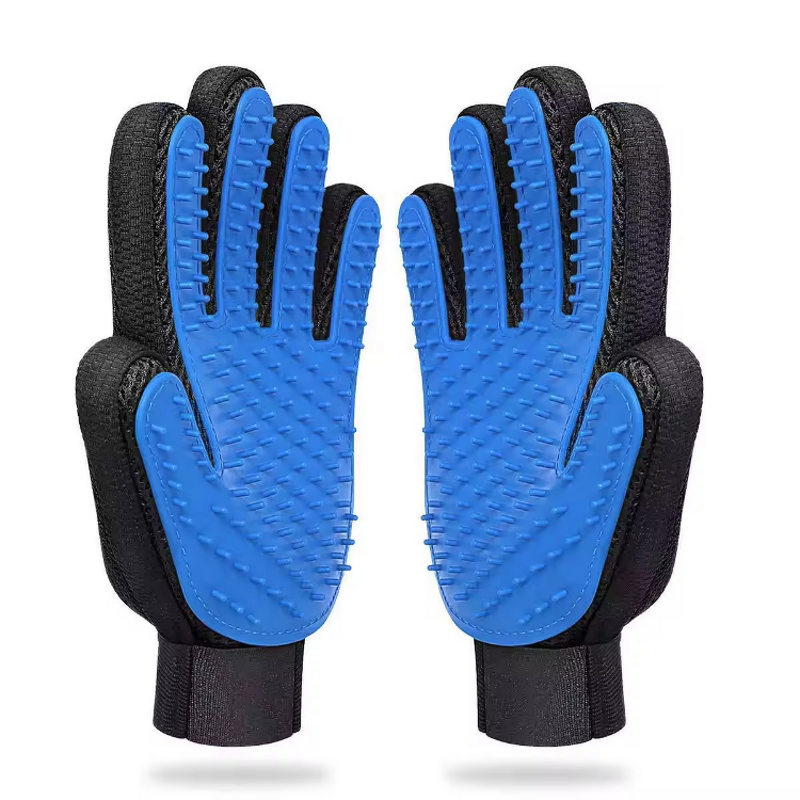 Silicone Pet Hair Removal Gloves Manufacturer - Custom Five-Finger Grooming Bathing