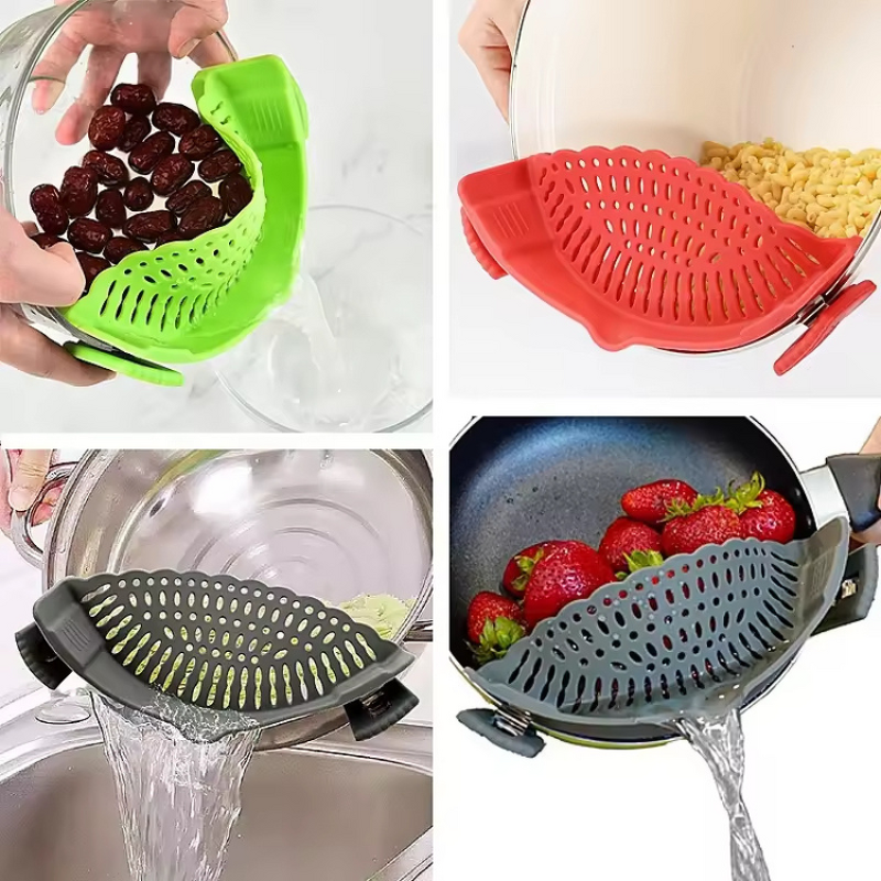 Silicone Colander Manufacturer - Adjustable Clip-on Strainer for Kitchen