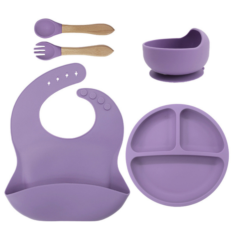 Baby Feeding Set Manufacturer - Wholesale Round Suction Plate Cup Bib Set