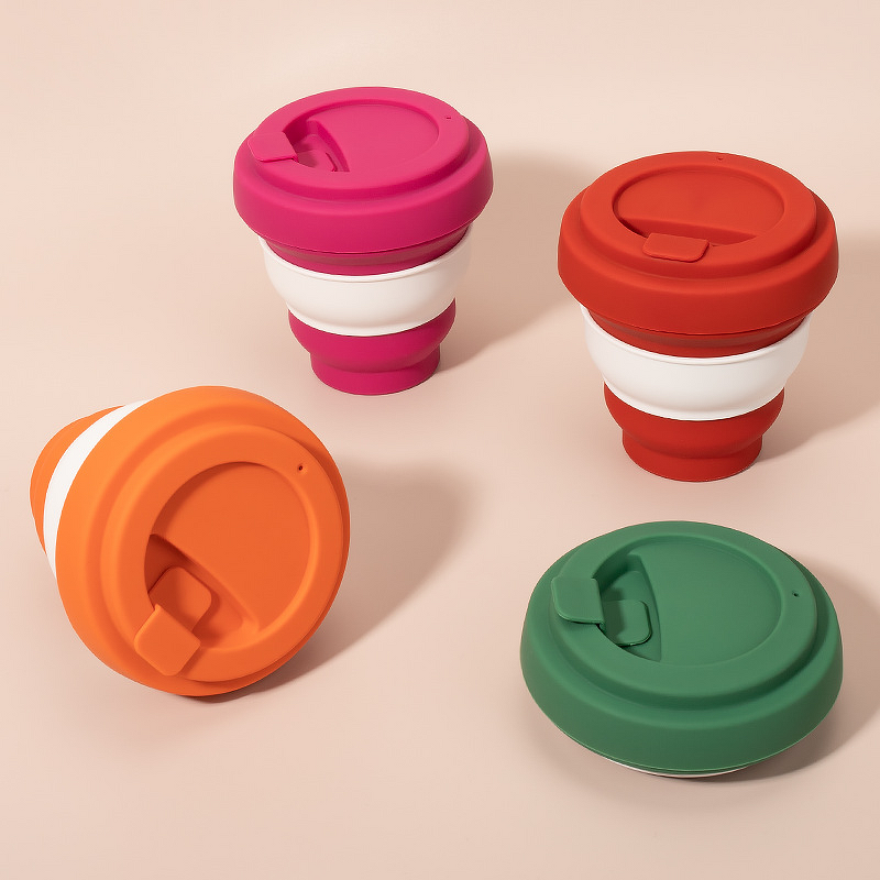 Portable Silicone Cup Manufacturer - Custom Anti-Fall Travel Water Cup Gift
