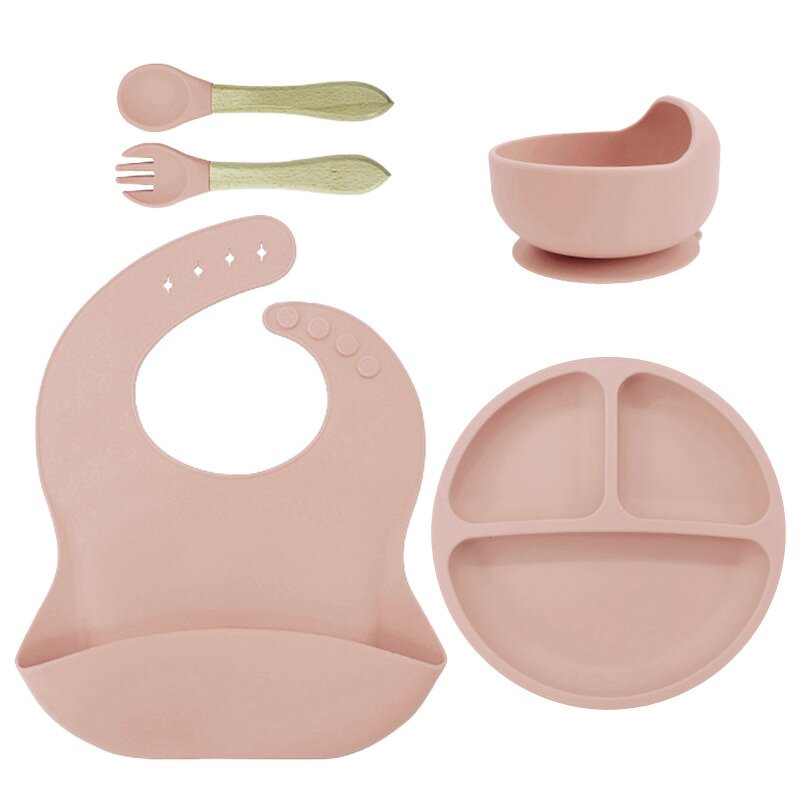 Baby Feeding Set Manufacturer - Wholesale Round Suction Plate Cup Bib Set