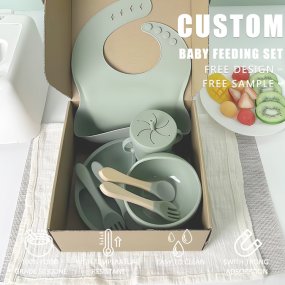 Baby Dining Set Manufacturer - 8 in 1 Silicone Plate Bowl Spoon Fork Set