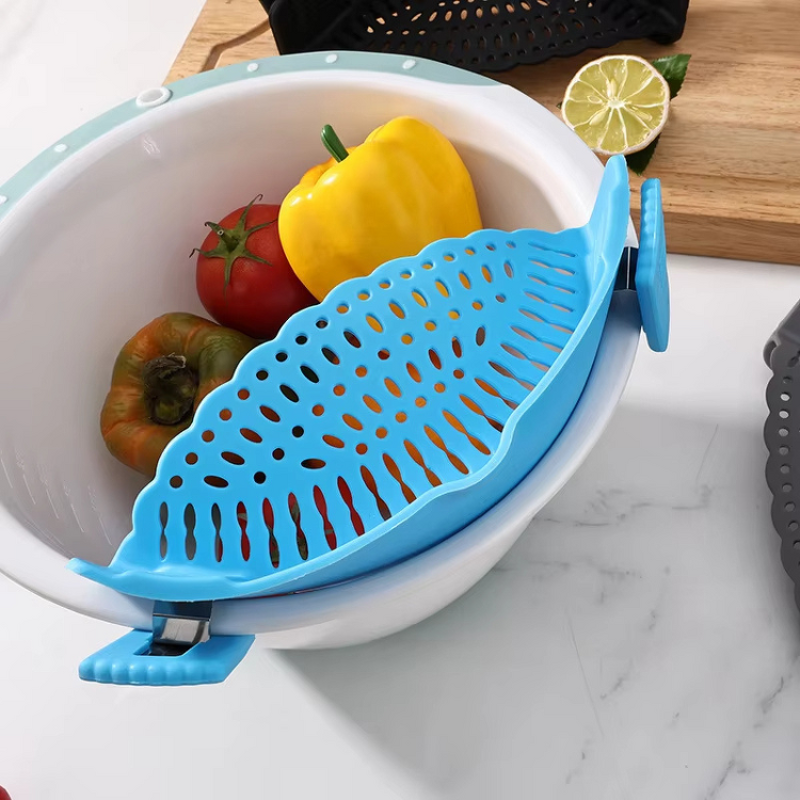 Silicone Colander Manufacturer - Kitchen Draining Basket Vegetable Strainer