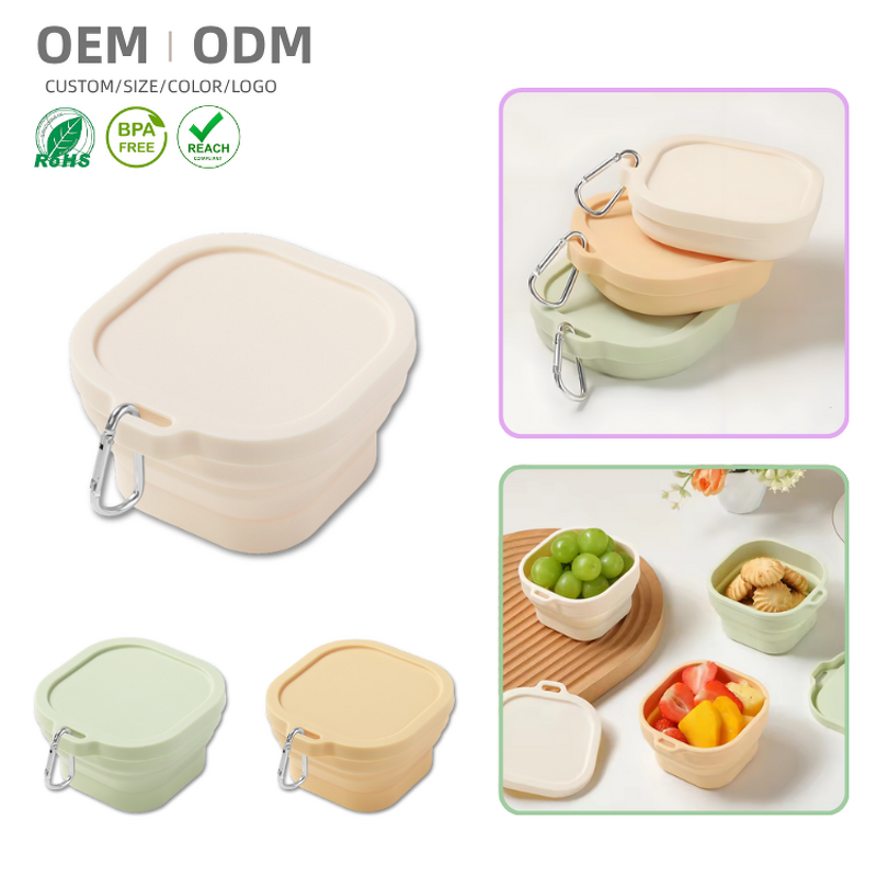 Collapsible Silicone Bowl Manufacturer - Custom BPA Free Food Grade Bento Box