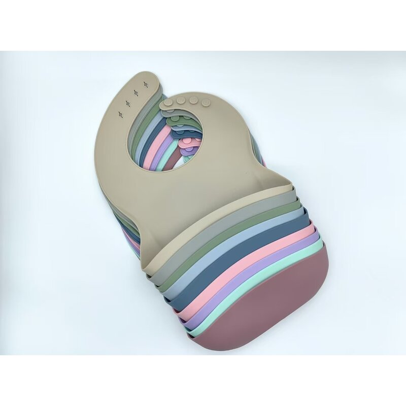 Silicone Baby Bib Manufacturer - Custom Shape Color Waterproof Feeding Bibs