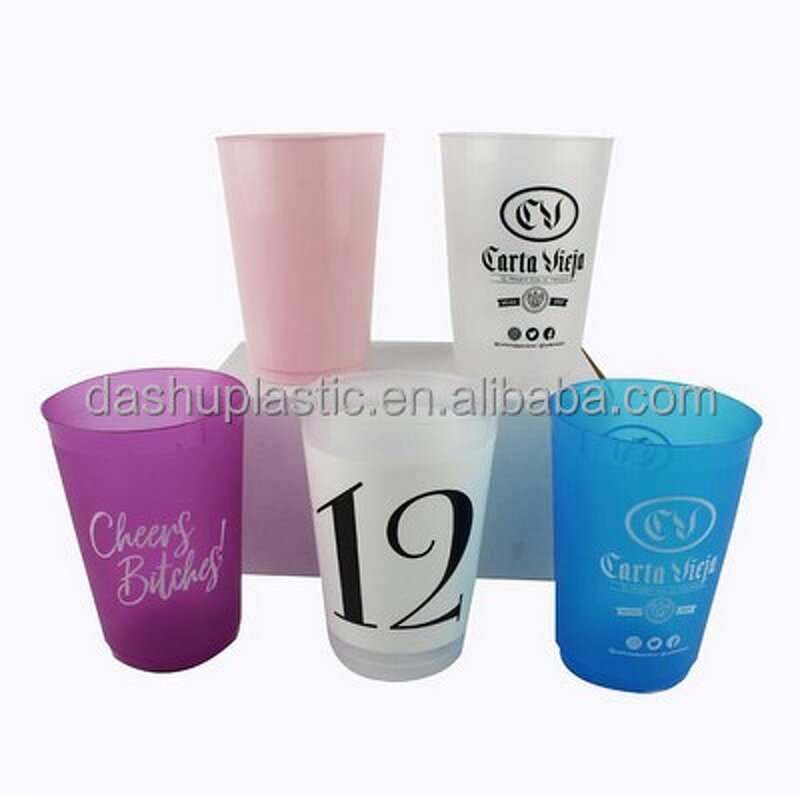 PP Disposable Stadium Cups Factory - 16oz Frosted Custom Logo for Coffee Parties