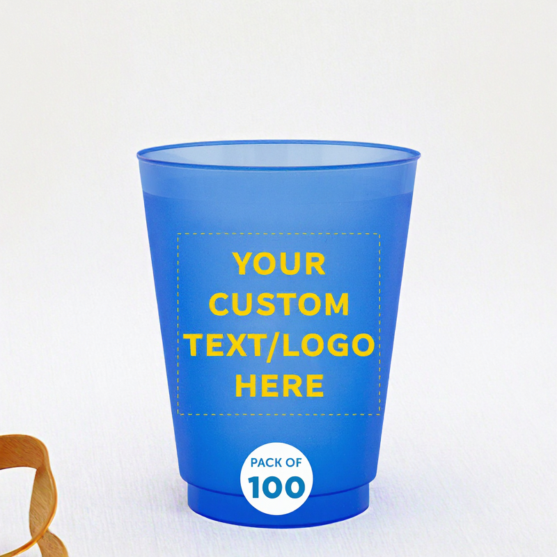 Frosted Disposable Plastic Cups Factory - 16 oz Classic Customizable Logo Multiple Colors