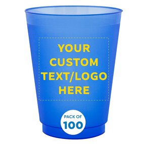 Frosted Disposable Plastic Cups Factory - 16 oz Classic Customizable Logo Multiple Colors