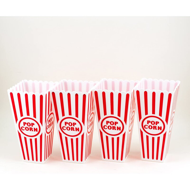 Plastic Popcorn Tub Manufacturer - Square Microwavable Bowl or Bucket for Food Serving