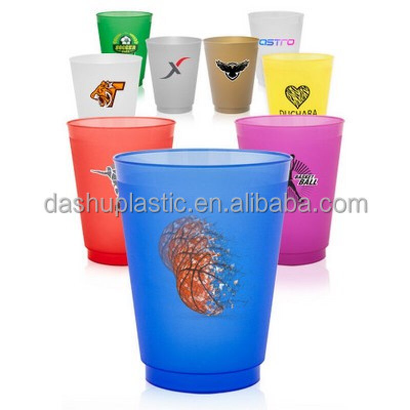PP Frosted Plastic Cup Factory - 14oz Custom Logo & Lid for Restaurants Weddings