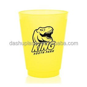 PP Frosted Plastic Cup Factory - 14oz Custom Logo & Lid for Restaurants Weddings