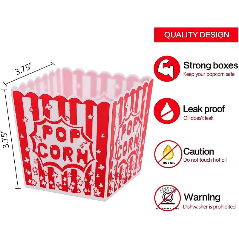 Microwavable Popcorn Bucket Factory - 85 oz Large with Lid Custom Logo Color Sealing