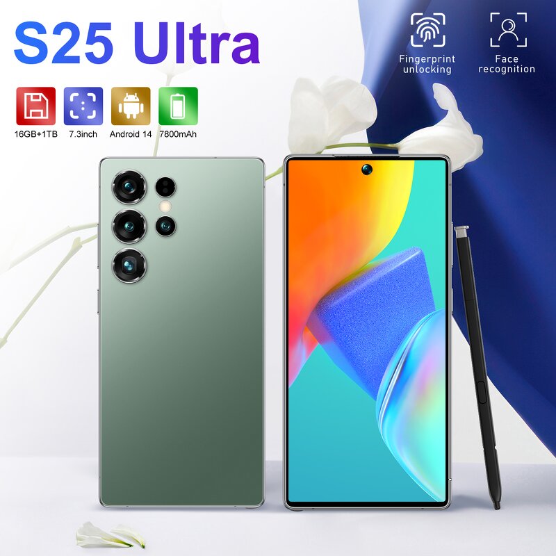 S25 Ultra 5G Smartphone Factory - 7.3in 16GB+1TB 108MP Multilingual Bulk