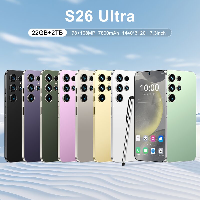 S26 Ultra Smartphone Manufacturer - 7.3in 22GB+2TB 108MP 5G Deca Core Bulk
