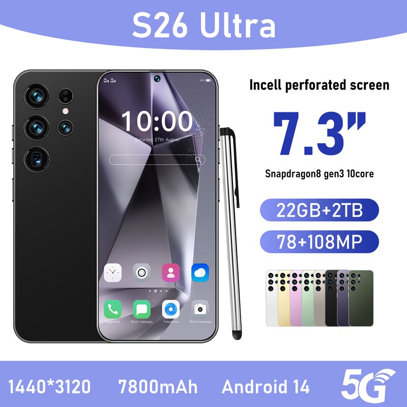 S26 Ultra 5G Smartphone Manufacturer - 22GB+2TB Dual SIM 100W Android Custom