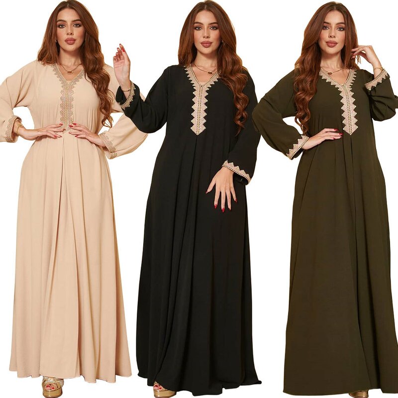 Abaya Dress Manufacturer - Custom Modern Moroccan Kaftan Long Sleeve Maxi Dress