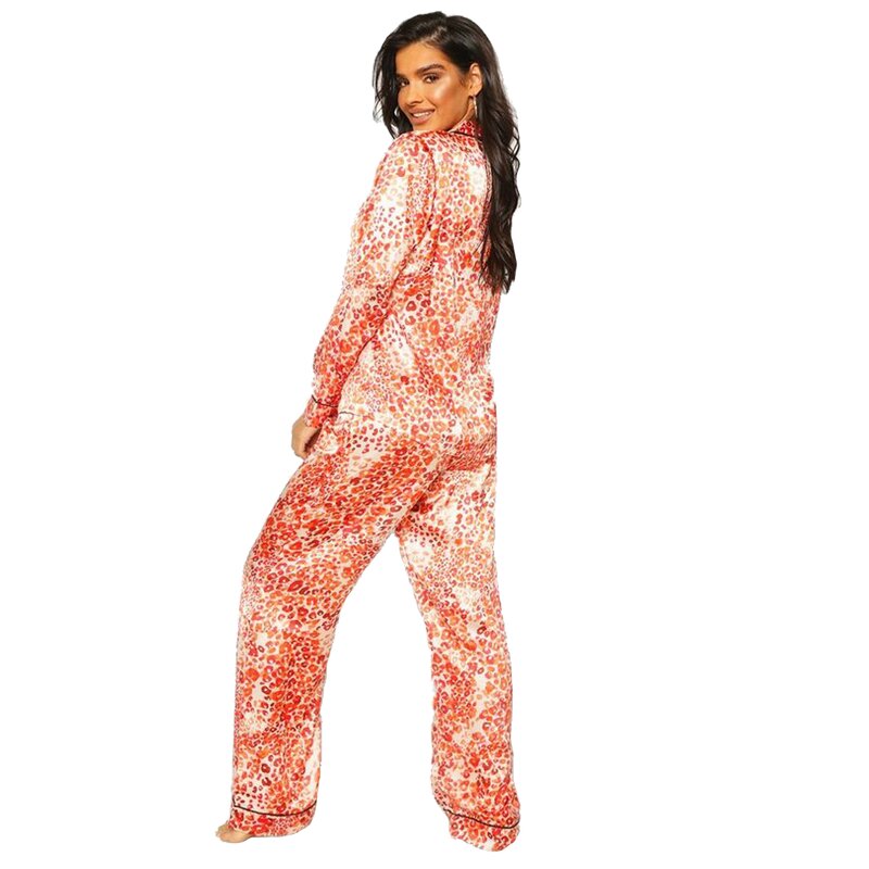 Pajama Set Manufacturer - Plus Size Wonder Woman Silk Animal Print Set