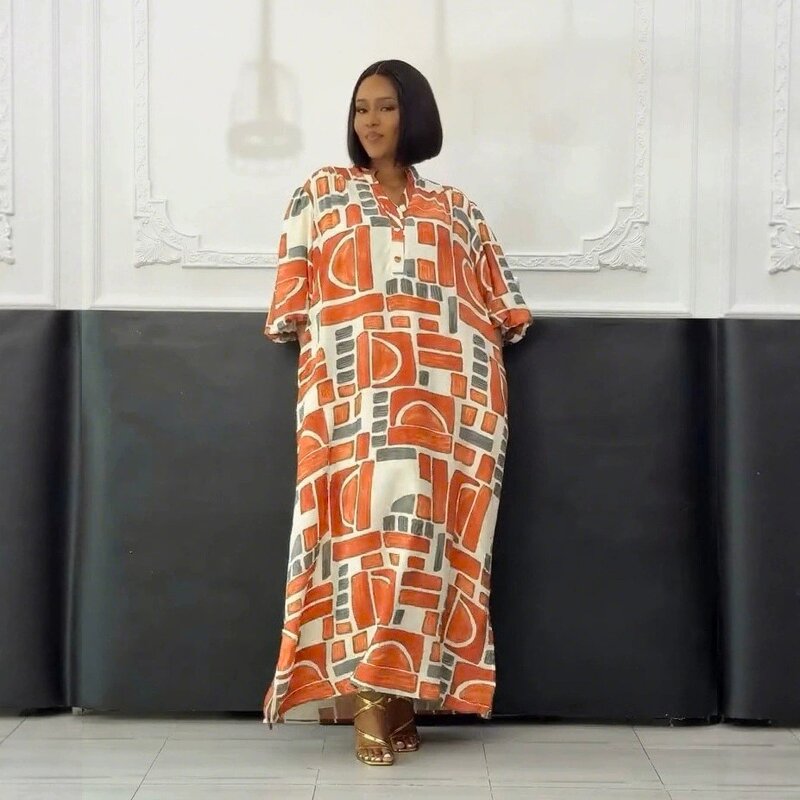 Plus Size Church Dress Manufacturer - Custom Half Lantern Sleeve Pocket Dress