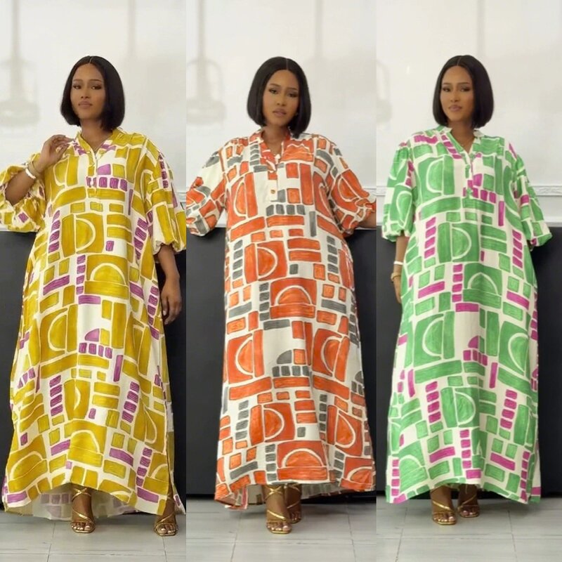 Plus Size Church Dress Manufacturer - Custom Half Lantern Sleeve Pocket Dress