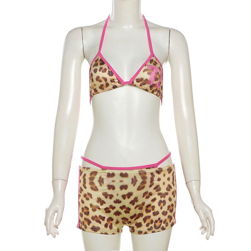 Bikini Set Manufacturer - 2025 Summer Scrunch Butt Cross Strap Bikini Set