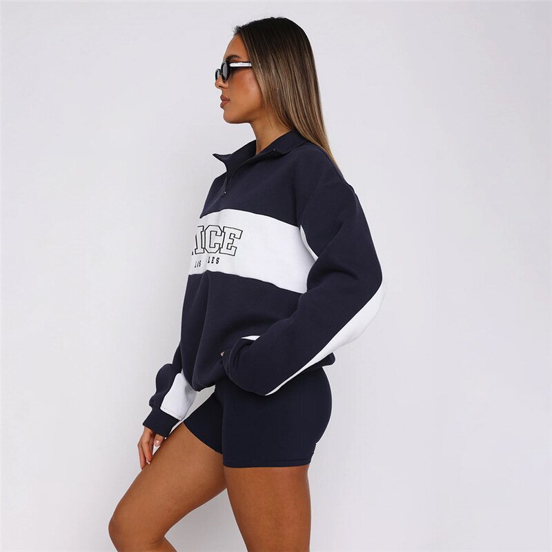 Women Sweatshirt Manufacturer - Wholesale Autumn Letter Printed Hooded Sweatshirt