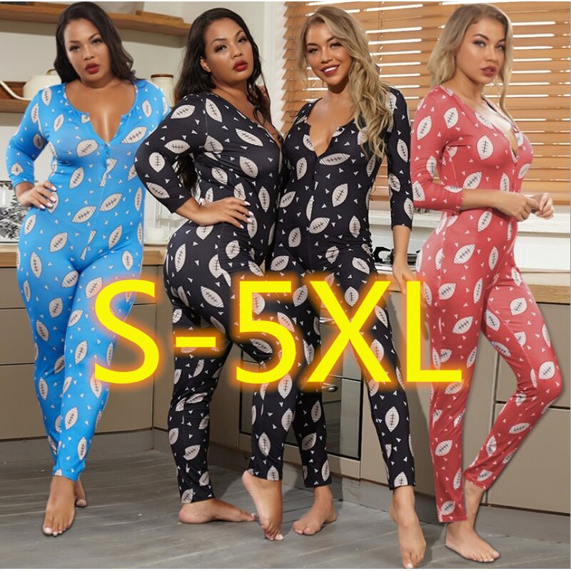 Women Onesie Manufacturer - Floral Plus Size Sleepwear Jumpsuit Pajamas