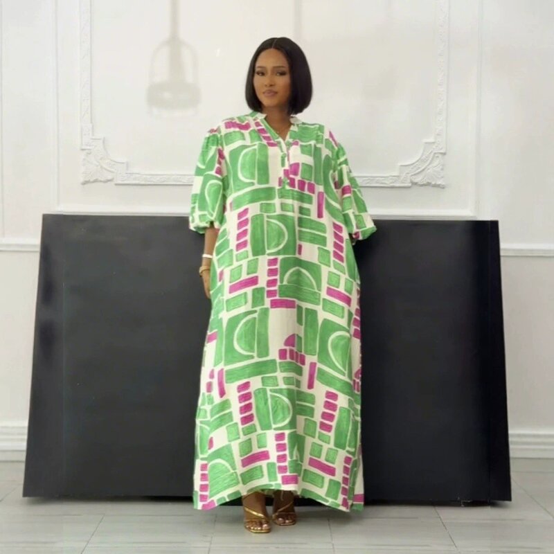 Plus Size Church Dress Manufacturer - Custom Half Lantern Sleeve Pocket Dress