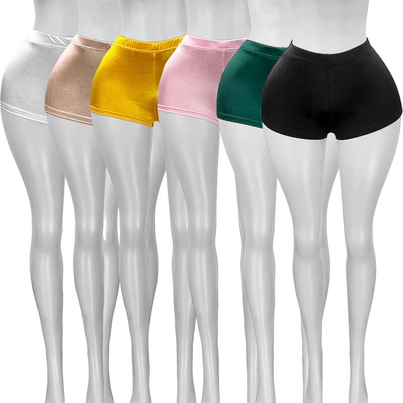 Women Shorts Manufacturer - Hot Selling High Waist Elastic Summer Mini Shorts