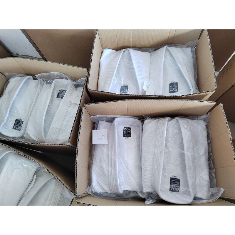 BJJ GI Uniform Factory - High Quality Customized White Pearl Weave Jacket