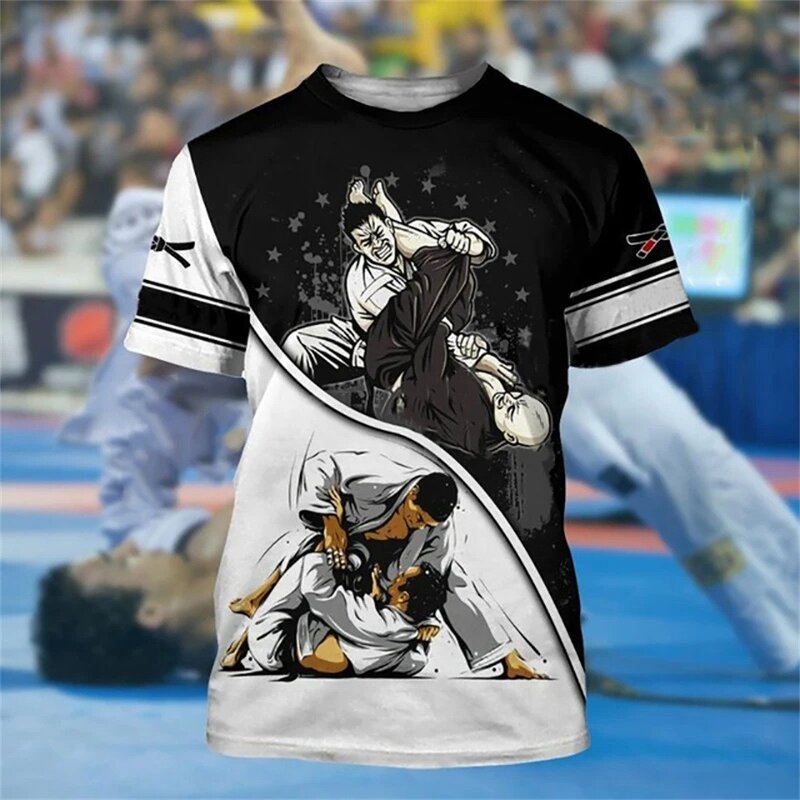 Jiu Jitsu T-Shirt Factory - Men's 100% Polyester Quick Dry Printed Design