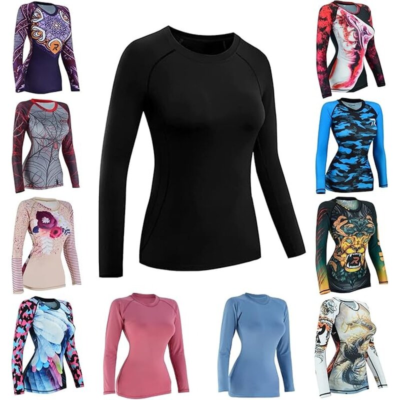 Women's MMA Rashguard Factory - Customizable Size Long Sleeve BJJ Training