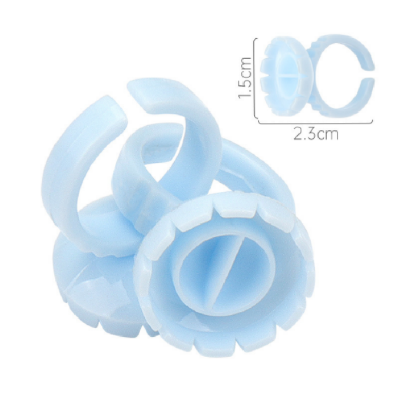 100pcs Per Pack Eyelash Glue Holder Disposable Heart Shape Glue Ring Volume Ring Eyelash Extension Tools