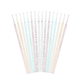100pcs Crystal Glitter Lash Extension Cleaning Micro Swab Lint Free Eyelash Extension Removing Micro Brushes