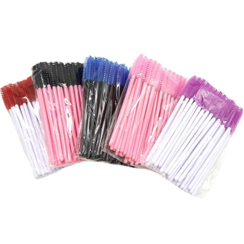 Disposable 50pcs Per Pack Lash Spoolie Mascara Wand Tubes Eyelash Cleaning Brushes Eyelash Brush Lash Applicator