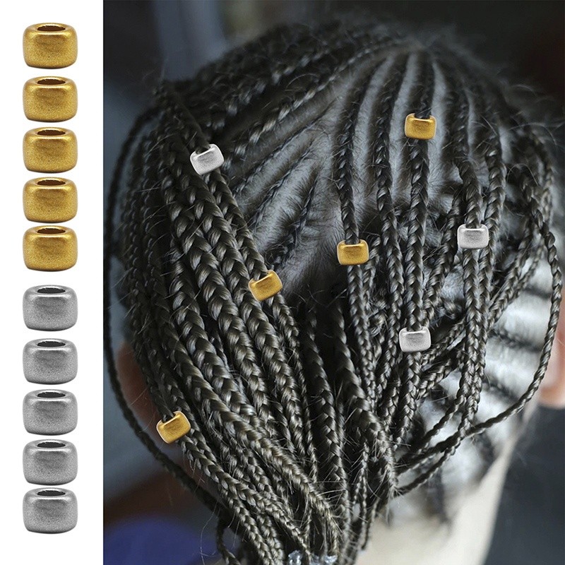 New 124pcs Braiding Hair Rings Jewelry for Braiding Hair Dreadlock Jewelry Hair Beads Braid Accessories