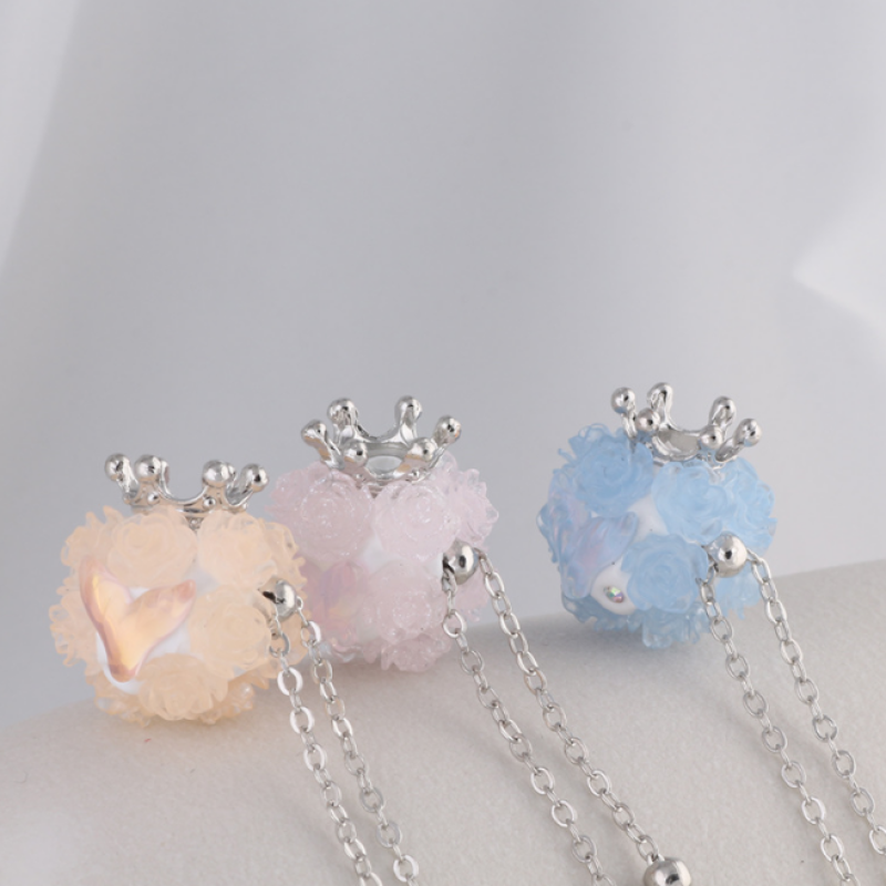 Color Changing Bead Crown Mermaid Ball Beads Flower DIY Phone Keychain Pen Necklace Accessories