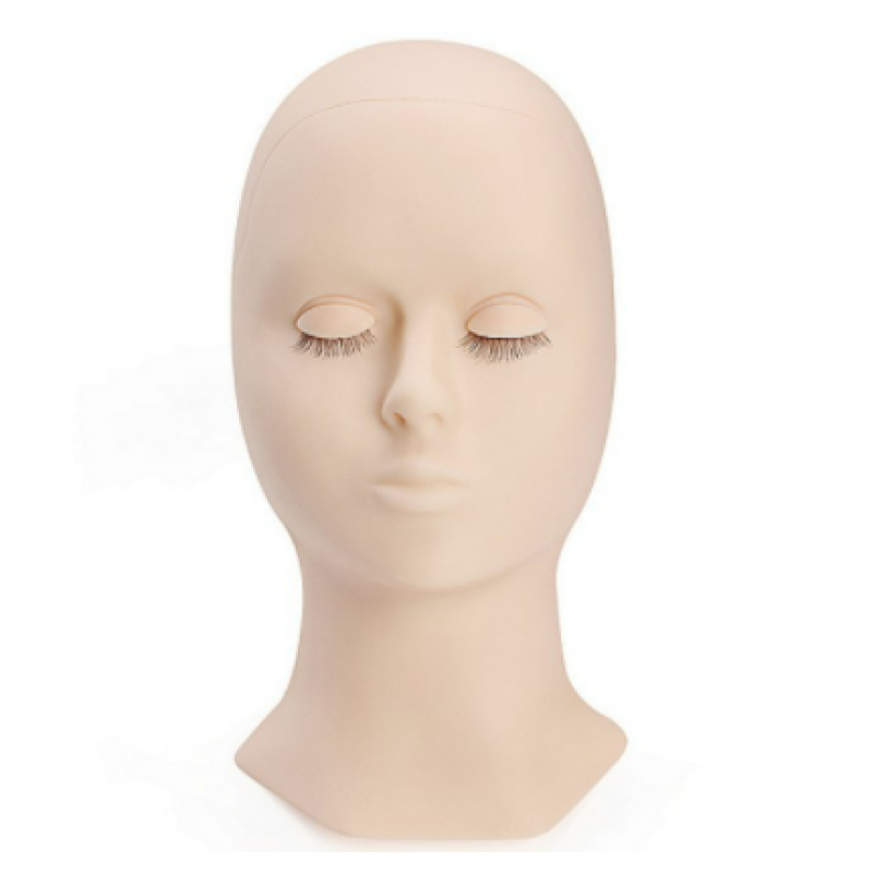Silicone Training Head Eyelash Extension Practice Model Dummy Lash Mannequin Head Doll