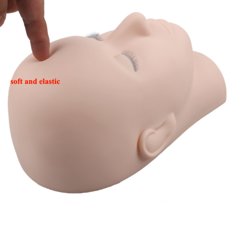 Reusable Realistic Mannequin Head With 3 Layer Eyelashes for Eyelash Extension