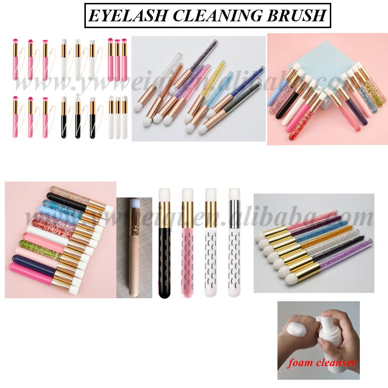 Private Label Eyelash Extension Foam Shampoo Cleaning Brush Lash Cleaning Brush