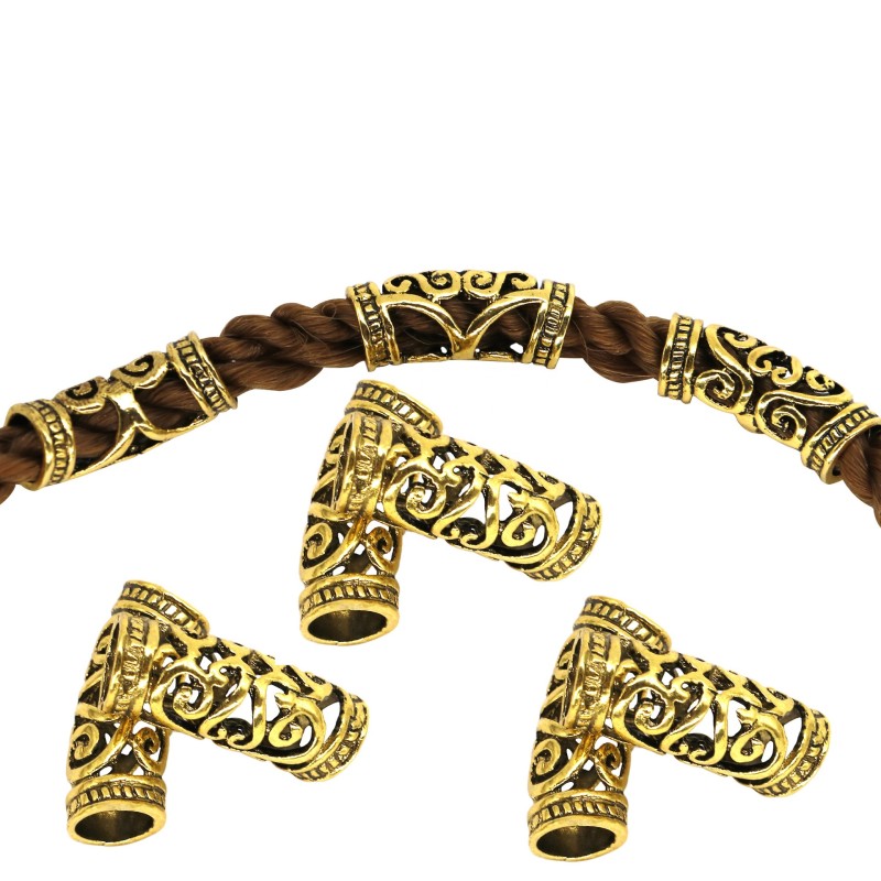 Wholesale Alloy Hair Beads Ring for Braids Accessories African Hair Jewelry for Dreadlocks